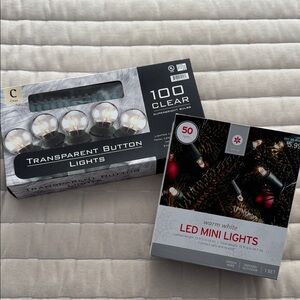 Transparent Button Lights and LED Mini Lights Set selling 2 as set New ✨